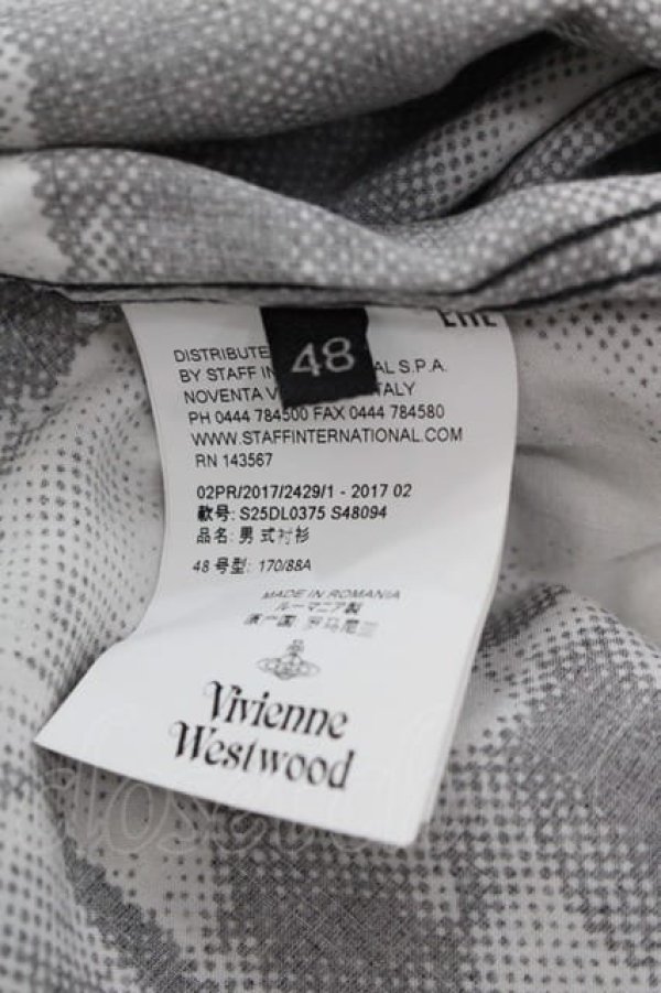 画像6: ヴィヴィアンウエストウッド 中古 / パペット柄シャツ  黒X白  I-25-07-30-002-bl-HD-ZI (6)