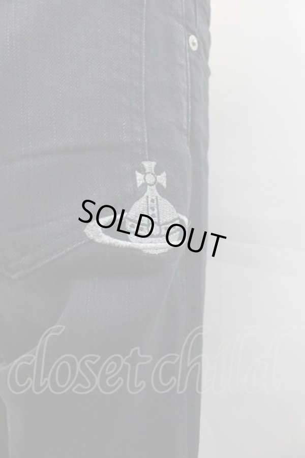 画像3: ヴィヴィアンウエストウッド MAN 中古 / 後ロサイドオーブ刺繍パンツ 44 黒  I-25-07-30-029-pa-HD-ZI (3)