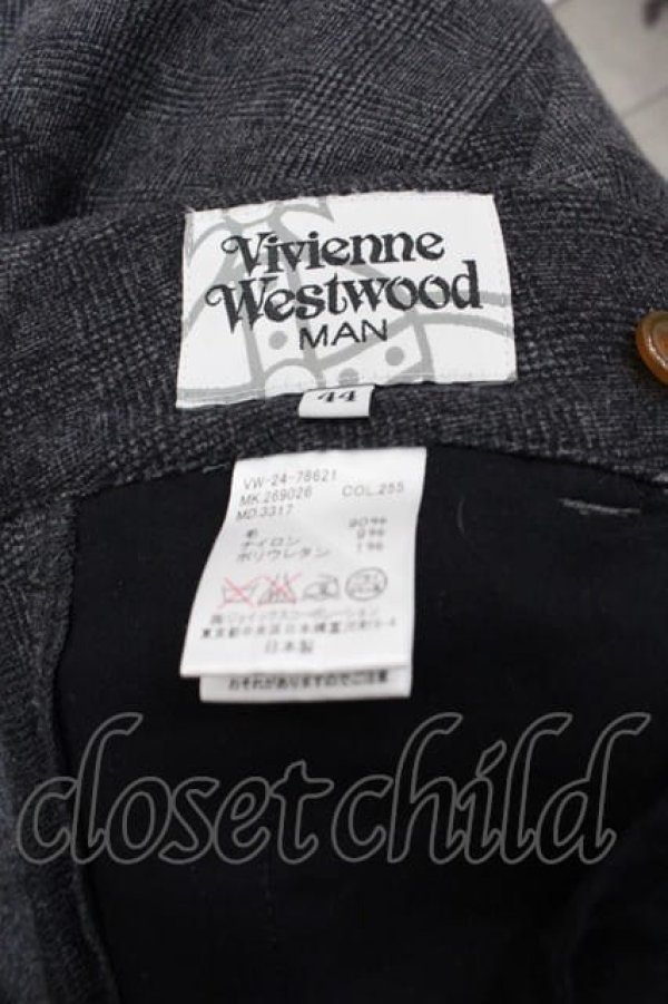 画像3: ヴィヴィアンウエストウッド MAN 中古 / チェックパンツ 44 グレーチェック  I-25-07-30-030-pa-HD-ZI (3)