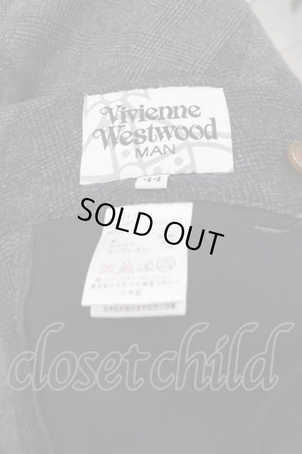 画像3: ヴィヴィアンウエストウッド MAN 中古 / チェックパンツ 44 グレーチェック  I-25-07-30-030-pa-HD-ZI (3)