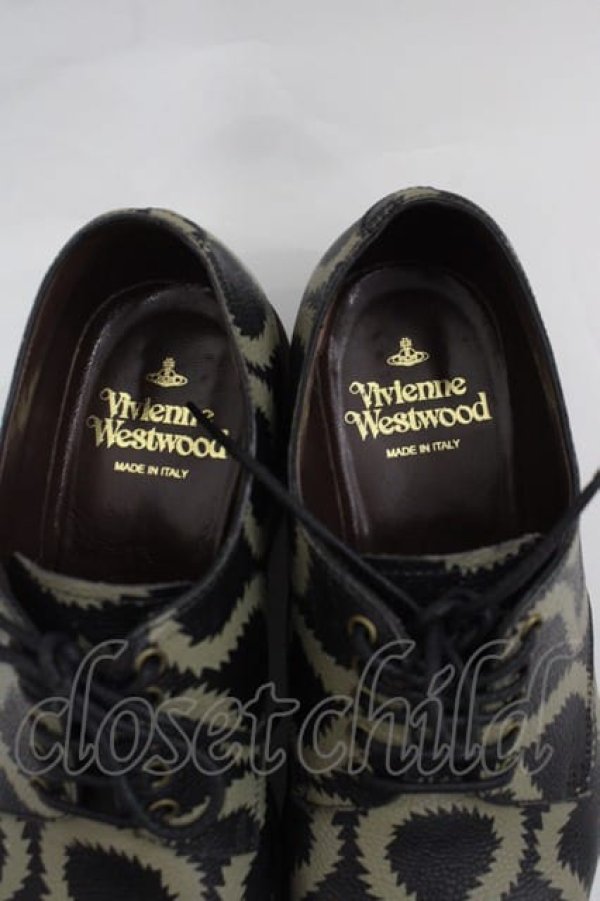 画像3: ヴィヴィアンウエストウッド 中古 / スクイグルシューズ 39 黒Xグレー  I-25-07-30-035-sh-HD-ZI (3)