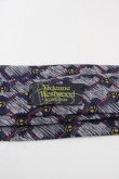 画像2: ヴィヴィアンウエストウッド 中古 / オーブ刺繍ネクタイ  シルバー  I-25-07-30-036-gd-HD-ZI (2)