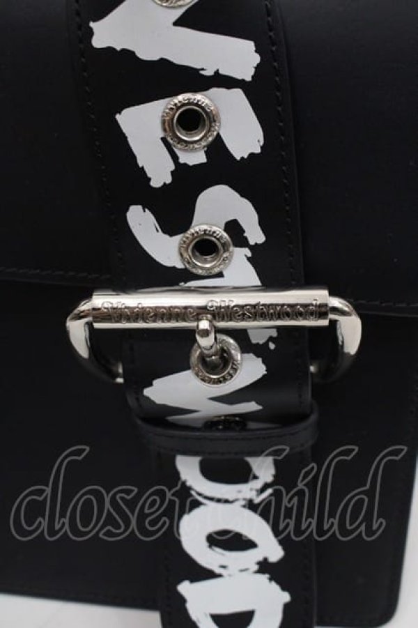 画像4: ヴィヴィアンウエストウッド 中古 / ALEX 2way バッグ  黒X白  I-25-07-30-040-ba-HD-ZI (4)