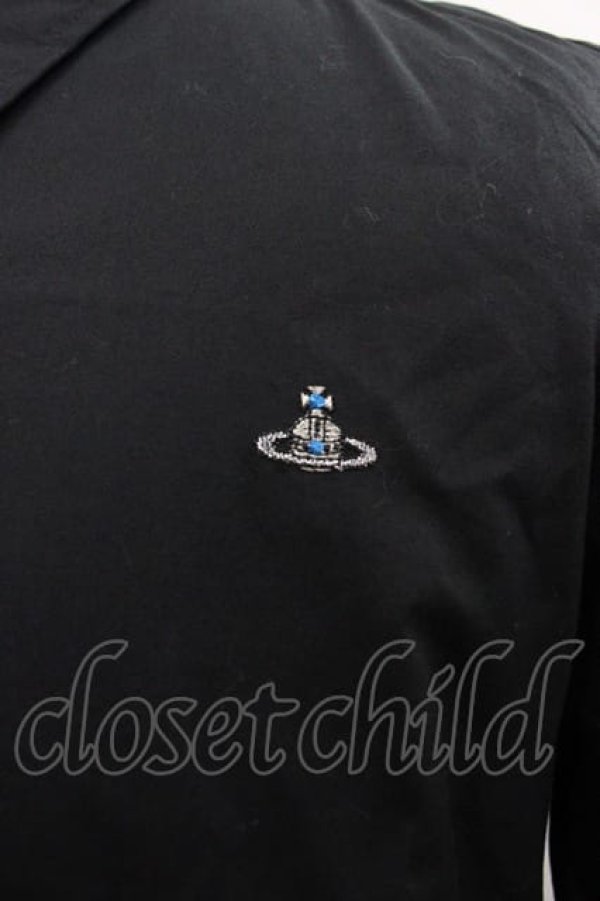 画像3: ヴィヴィアンウエストウッド MAN 中古 / “オジークラーク” ポプリンシャツ 46 黒  I-25-07-30-004-bl-HD-ZI (3)