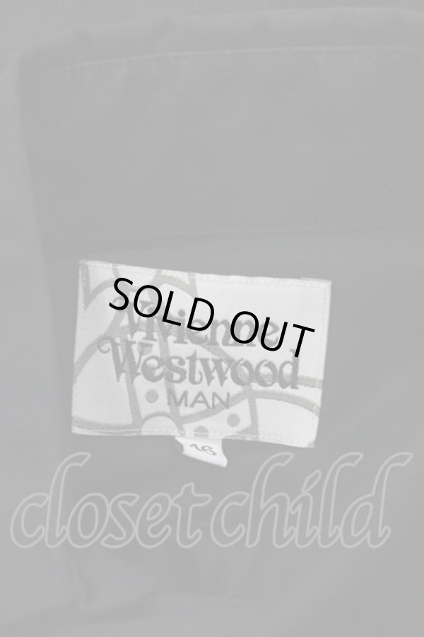 画像7: ヴィヴィアンウエストウッド MAN 中古 / “オジークラーク” ポプリンシャツ 46 黒  I-25-07-30-004-bl-HD-ZI (7)