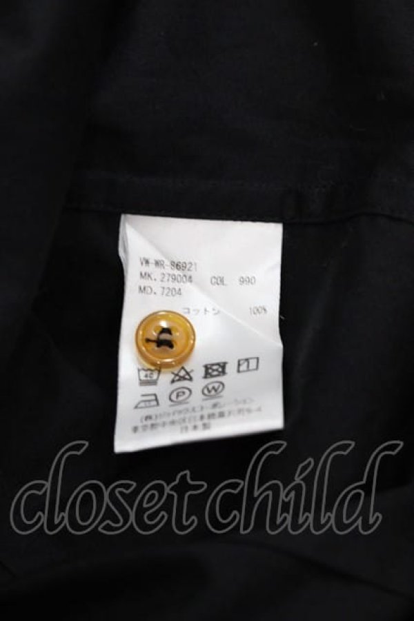 画像8: ヴィヴィアンウエストウッド MAN 中古 / “オジークラーク” ポプリンシャツ 46 黒  I-25-07-30-004-bl-HD-ZI (8)