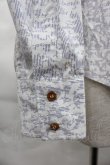 画像4: ヴィヴィアンウエストウッド MAN 中古 / PRINT ON STRIPE OSSIE CLARK SHIRTS 46 白Ｘ黒  I-25-07-30-005-bl-HD-ZI (4)