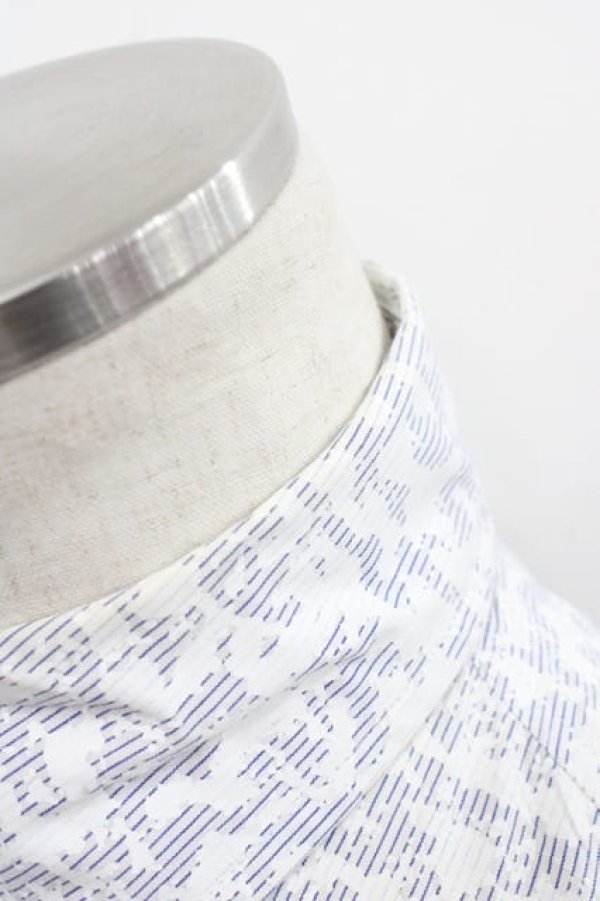 画像5: ヴィヴィアンウエストウッド MAN 中古 / PRINT ON STRIPE OSSIE CLARK SHIRTS 46 白X黒  I-25-07-30-005-bl-HD-ZI (5)