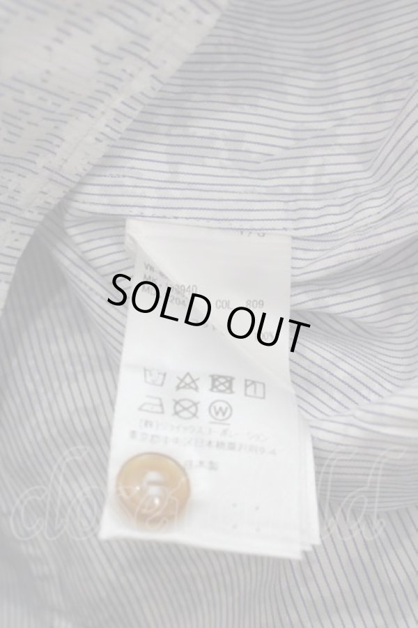 画像7: ヴィヴィアンウエストウッド MAN 中古 / PRINT ON STRIPE OSSIE CLARK SHIRTS 46 白Ｘ黒  I-25-07-30-005-bl-HD-ZI (7)