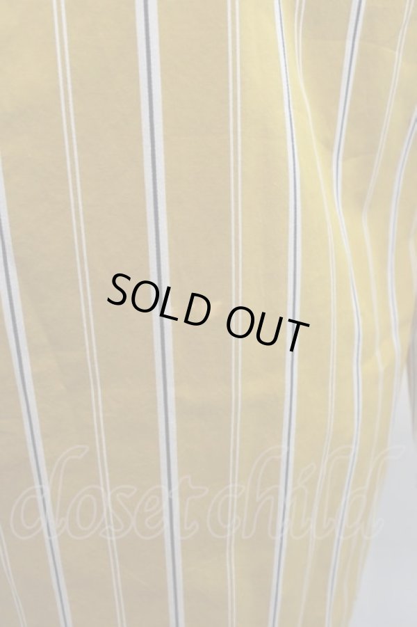 画像4: ヴィヴィアンウエストウッド MAN 中古 / ストライプコントラストヴェテランシャツ 44 イエローＸ青  I-25-07-30-006-bl-HD-ZI (4)