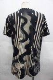 画像2: ヴィヴィアンウエストウッド MAN 中古 / ハンドライトスクイグルＴシャツ M 青Ｘアイボリー  I-25-07-30-012-to-HD-ZI (2)