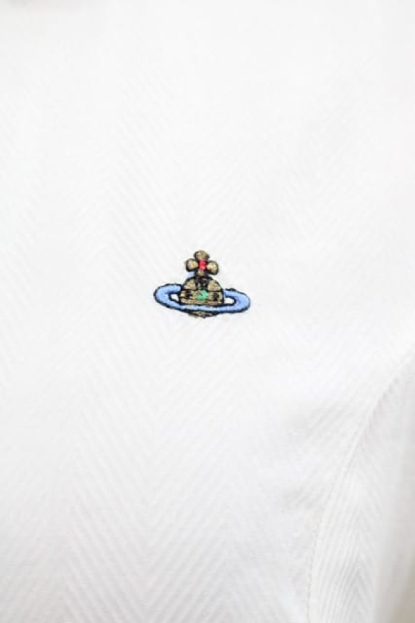 画像3: ヴィヴィアンウエストウッド 中古 / ミニカラーオーブ刺繍ブラウス 40 白  I-25-07-30-014-bl-HD-ZI (3)