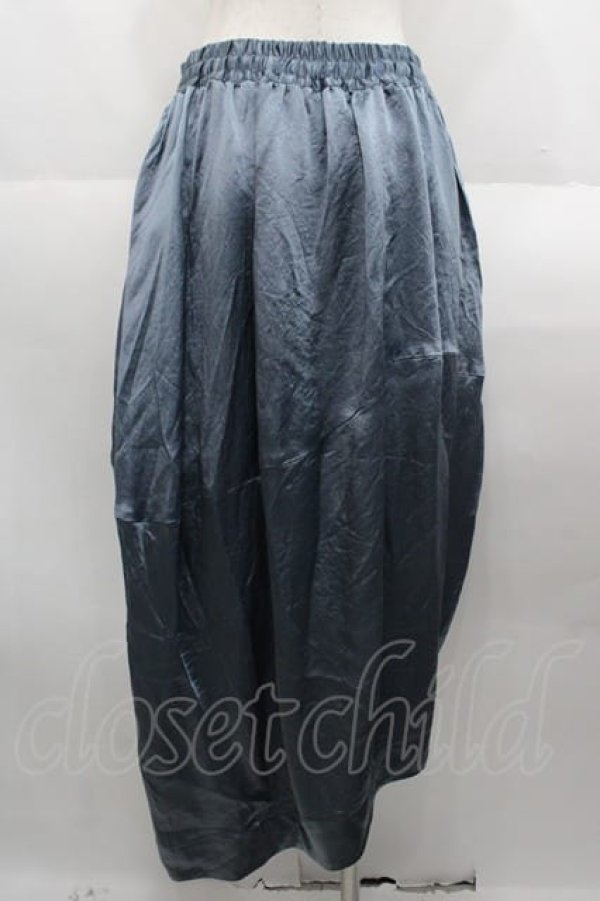 画像2: ヴィヴィアンウエストウッド 中古 / アセテートサテンアシンメトリーイージーコクーンスカート 00 青  I-25-08-30-021-sk-HD-ZI (2)