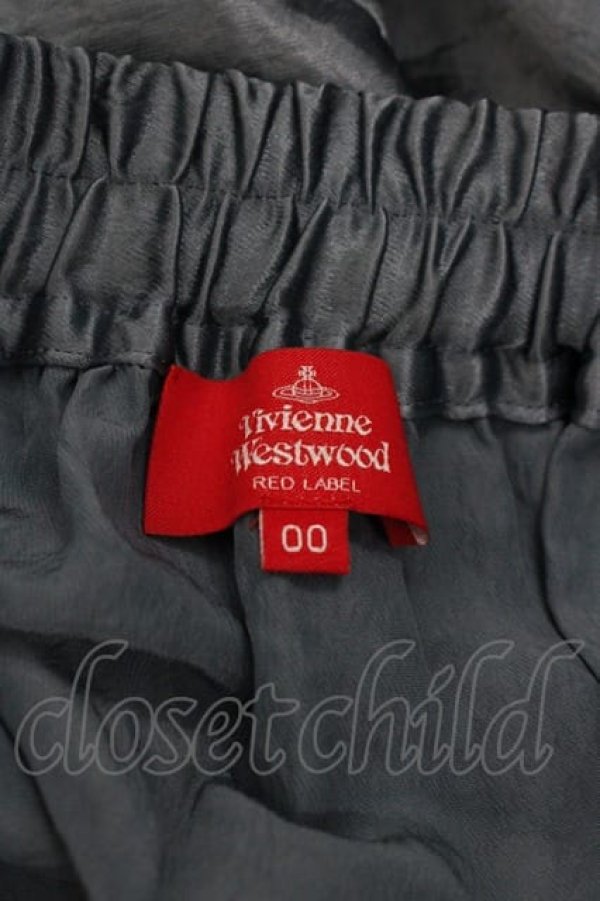 画像3: ヴィヴィアンウエストウッド 中古 / アセテートサテンアシンメトリーイージーコクーンスカート 00 青  I-25-08-30-021-sk-HD-ZI (3)