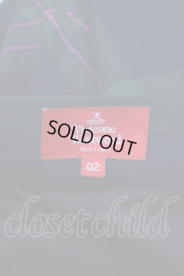 画像4: ヴィヴィアンウエストウッド 中古 //タンタンチェックタイトスカート 02 グリーンチェック  I-25-08-30-024-sk-HD-ZI (4)