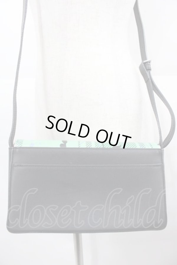 画像3: ヴィヴィアンウエストウッド 中古 / タータンチェックスプラッシュペイントショルダーバッグ  グリーンＸ黒  I-25-08-30-027-ba-HD-ZI (3)