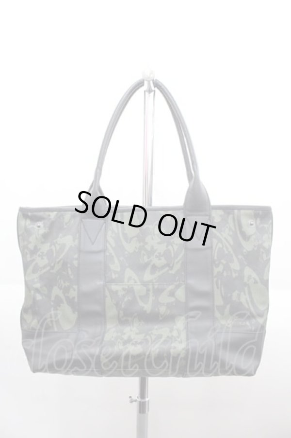 画像2: ヴィヴィアンウエストウッド 中古 / カモフラージュオーブバッグ  黒Ｘ緑  I-25-08-30-029-ba-HD-ZI (2)