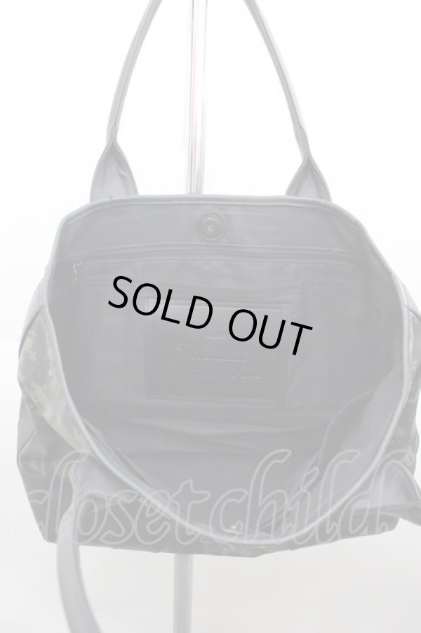 画像3: ヴィヴィアンウエストウッド 中古 / カモフラージュオーブバッグ  黒Ｘ緑  I-25-08-30-029-ba-HD-ZI (3)