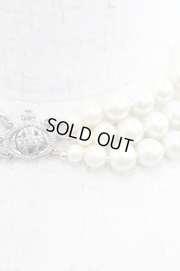 画像3: ヴィヴィアンウエストウッド 中古 / NC バスレリーフパールチョーカー  白Ｘシルバー  I-25-08-30-034-ac-HD-ZI (3)