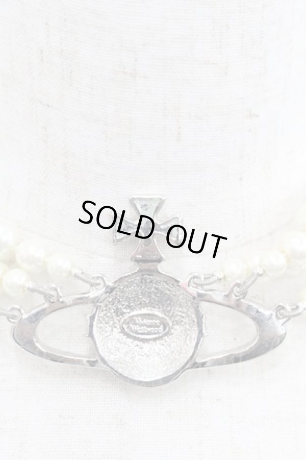 画像4: ヴィヴィアンウエストウッド 中古 / NC バスレリーフパールチョーカー  白Ｘシルバー  I-25-08-30-034-ac-HD-ZI (4)