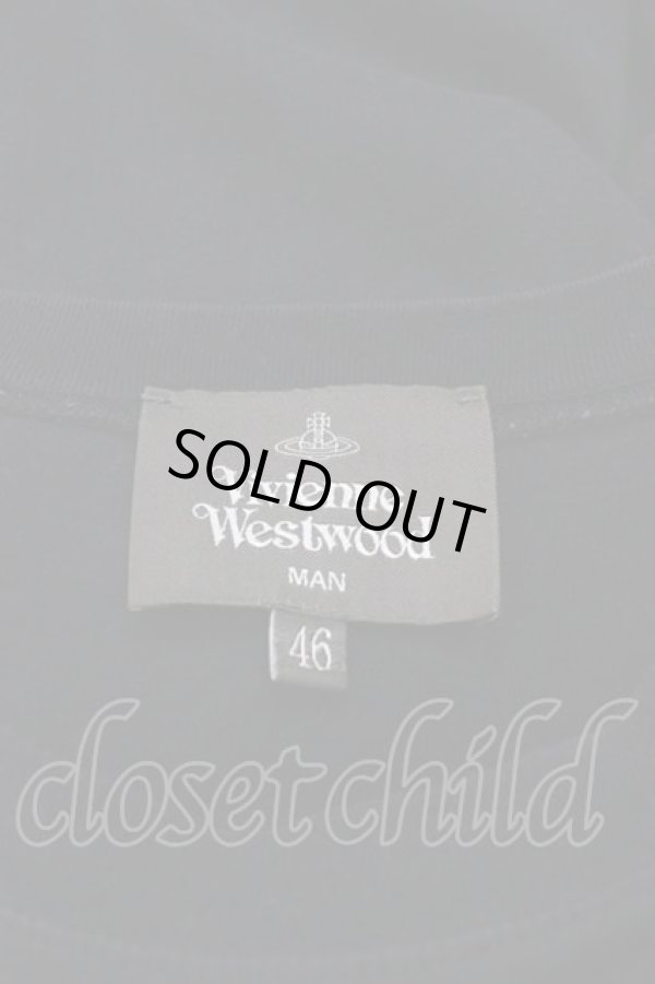 画像4: ヴィヴィアンウエストウッド 中古 / タイムマシーンORB リラックスTシャツ 46 黒Ｘ白  I-25-08-30-004-ts-HD-ZI (4)