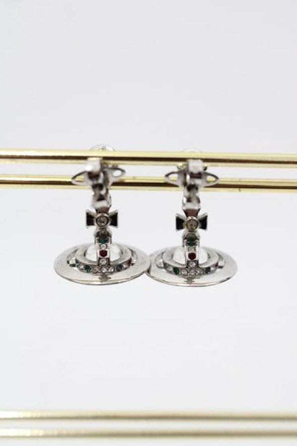 画像2: ヴィヴィアンウエストウッド 中古 / タイニーオーブピアス  シルバー  I-25-08-30-043-er-HD-ZI (2)