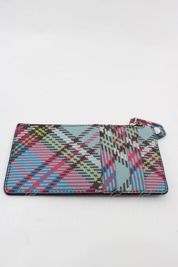 画像2: ヴィヴィアンウエストウッド 中古 / BIOGREEN SAFFIANO PRINTED SLIM LONG CARD HOLDER  ブルー  I-25-08-30-047-gd-HD-ZI (2)