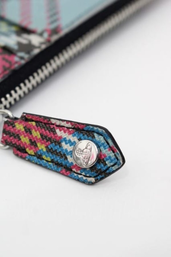 画像3: ヴィヴィアンウエストウッド 中古 / BIOGREEN SAFFIANO PRINTED SLIM LONG CARD HOLDER  ブルー  I-25-08-30-047-gd-HD-ZI (3)