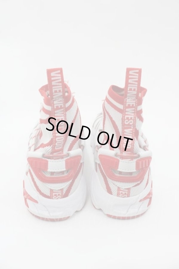 画像2: ヴィヴィアンウエストウッド 中古 / ヴィヴィアンウエストウッド × ASICS TIGERコラボスニーカー 26.5CM 白Ｘ赤  I-25-08-30-048-sh-HD-ZI (2)