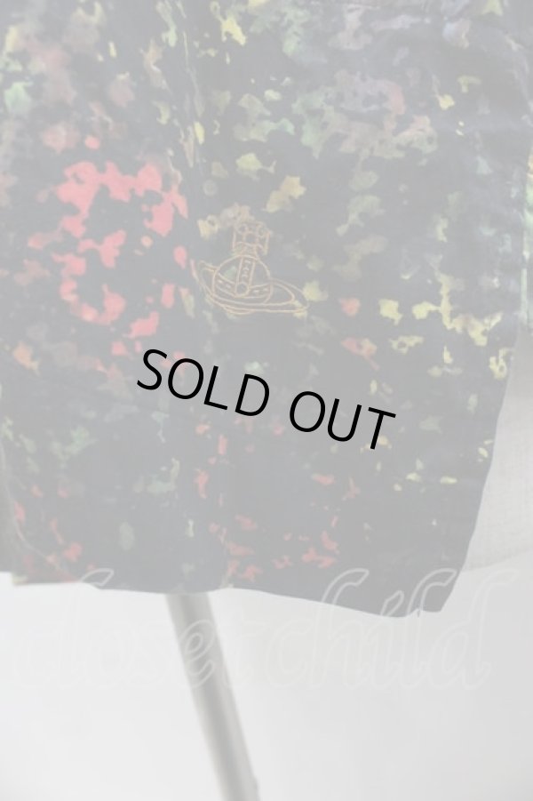 画像3: ヴィヴィアンウエストウッド MAN 中古 / フラワーブーケショートスリーブプリントシャツ  黒Ｘ緑  I-25-08-30-001-bl-HD-ZI (3)