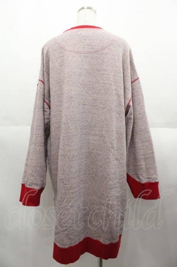 画像2: ヴィヴィアンウエストウッド 中古 / コーマ裏毛スポーツステッチオーブ刺繍スエットワンピース 00 ピンクＸ赤  I-25-08-30-008-op-HD-ZI (2)