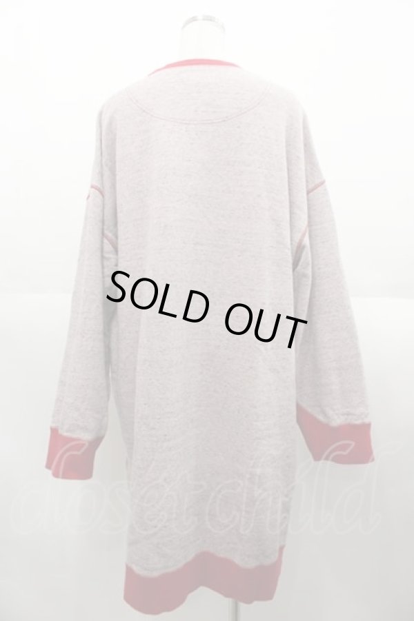 画像2: ヴィヴィアンウエストウッド 中古 / コーマ裏毛スポーツステッチオーブ刺繍スエットワンピース 00 ピンクＸ赤  I-25-08-30-008-op-HD-ZI (2)