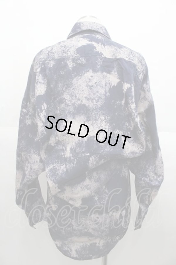 画像2: ヴィヴィアンウエストウッド MAN 中古 / POWDER PRINT ガベルシャツ  紺Ｘピンク  I-25-08-30-002-bl-HD-ZI (2)