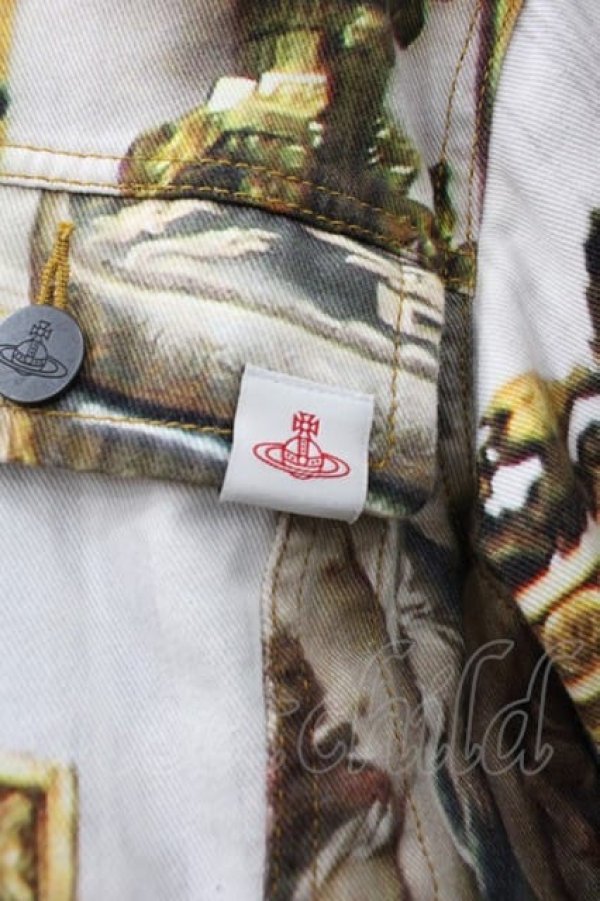 画像3: ヴィヴィアンウエストウッド 中古 / WALLACE ジャケット 02 白Ｘブラウン  I-25-08-30-014-jc-HD-ZI (3)