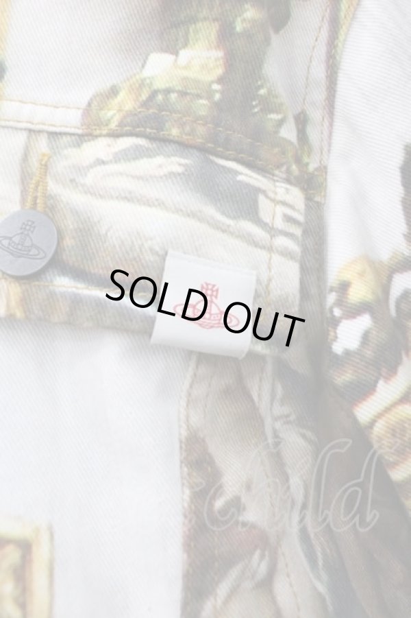 画像3: ヴィヴィアンウエストウッド 中古 / WALLACE ジャケット 02 白Ｘブラウン  I-25-08-30-014-jc-HD-ZI (3)