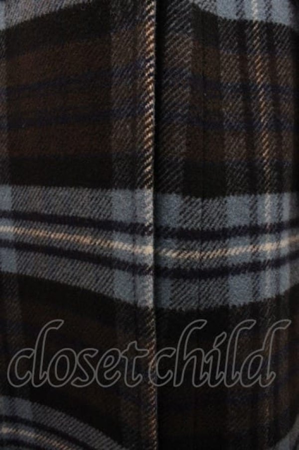 画像3: ヴィヴィアンウエストウッド 中古 / タータンチェックツィードロングコート 02 青Ｘ茶チェック  I-25-08-30-017-co-HD-ZI (3)