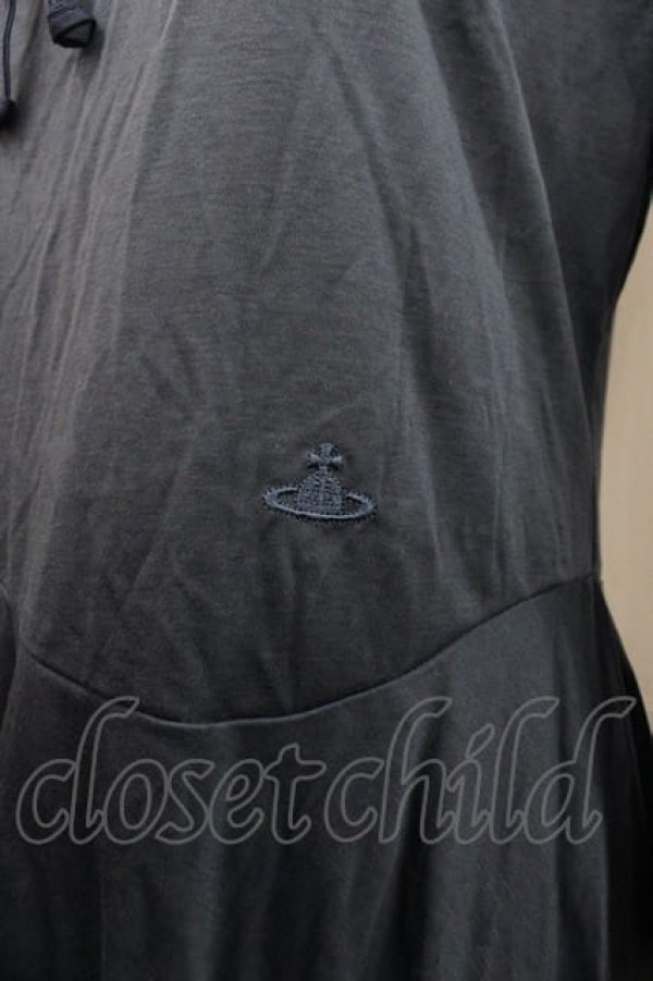 画像3: ヴィヴィアンウエストウッド 中古 / ウエスト切替単色オーブ刺繍ワンピース 03 ブルーグレー  I-25-08-30-019-op-HD-ZI (3)