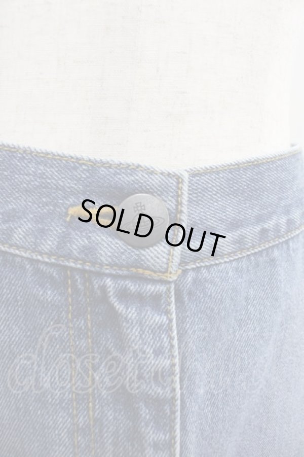 画像4: ヴィヴィアンウエストウッド 中古 / 後ロポケット刺繍デニムスカート 01 青デニム  I-25-09-17-024-sk-HD-ZI (4)