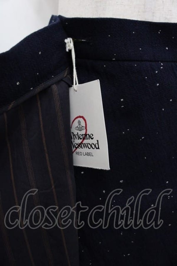 画像3: ヴィヴィアンウエストウッド 中古 / スタージャガードガーゼデニムレクタングルミニスカート 01 黒X白  I-25-09-17-025-sk-HD-ZI (3)