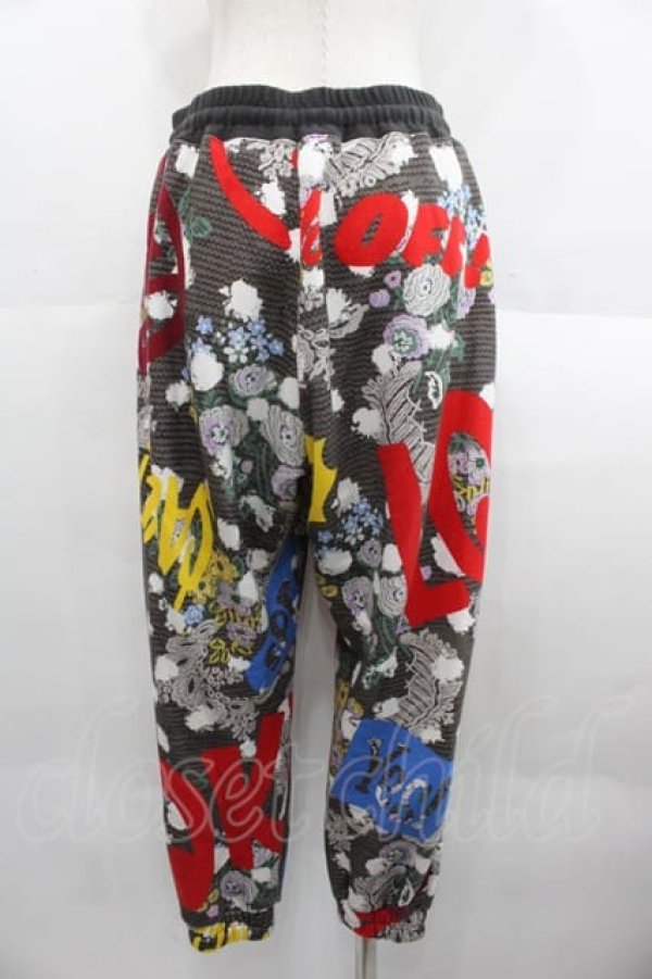 画像2: ヴィヴィアンウエストウッド 中古 / Blizzard Print裏毛パンツ 00 グレーXカラフル  I-25-09-17-026-pa-HD-ZI (2)