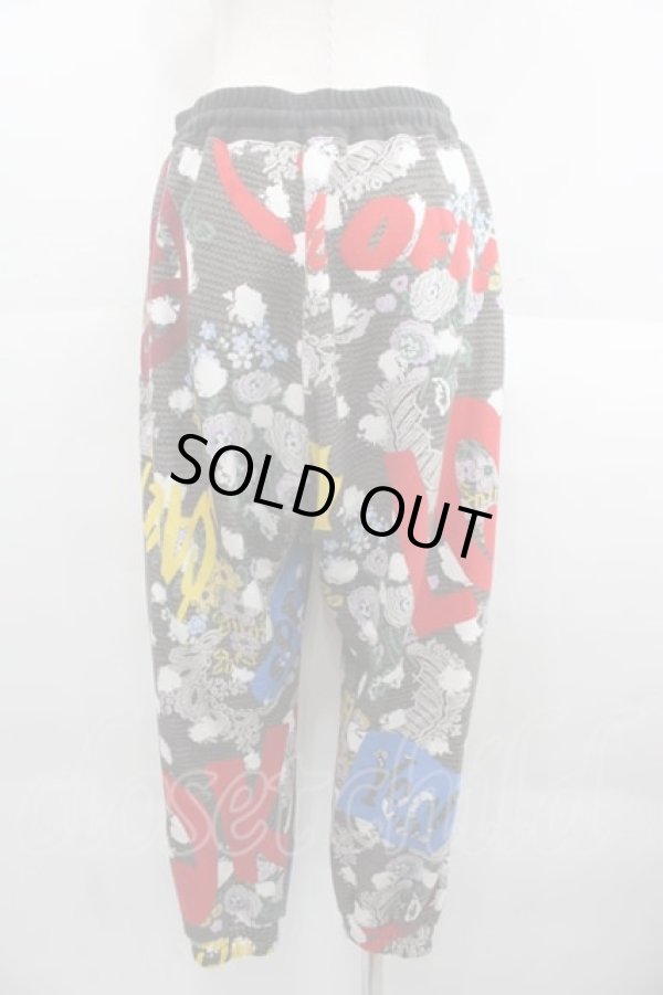 画像2: ヴィヴィアンウエストウッド 中古 / Blizzard Print裏毛パンツ 00 グレーＸカラフル  I-25-09-17-026-pa-HD-ZI (2)