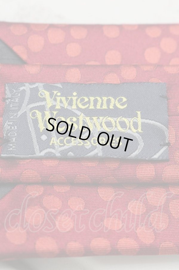 画像4: ヴィヴィアンウエストウッド MAN 中古 / ドットネクタイ  赤  I-25-09-17-030-gd-HD-ZI (4)