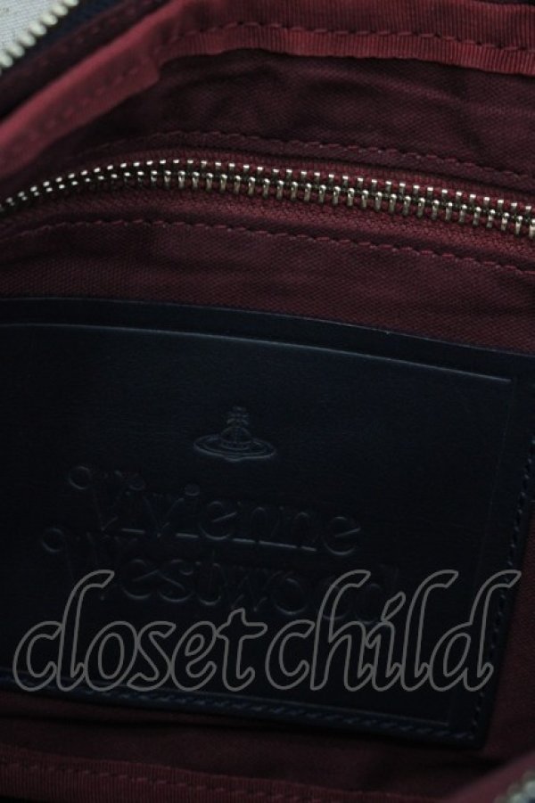 画像4: ヴィヴィアンウエストウッド 中古 / ラインオーブエンボスメンズショルダーバッグ  ネイビー  I-25-09-17-037-ba-HD-ZI (4)