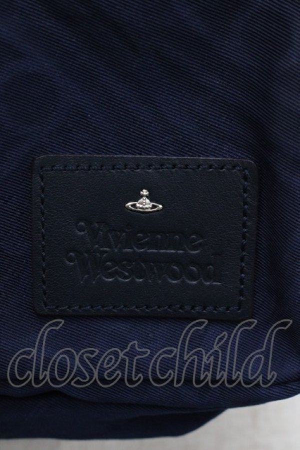 画像5: ヴィヴィアンウエストウッド 中古 / ラインオーブエンボスメンズショルダーバッグ  ネイビー  I-25-09-17-037-ba-HD-ZI (5)