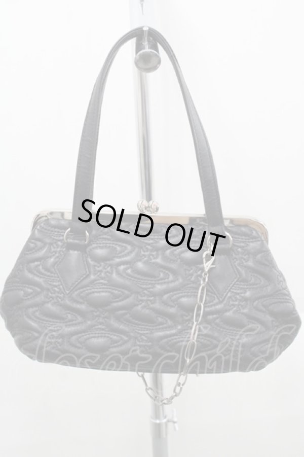 画像2: ヴィヴィアンウエストウッド 中古 / SAFETYPIN hand bag(小)  ブラック  I-25-09-17-038-ba-HD-ZI (2)