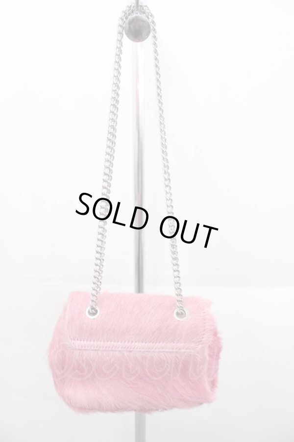 画像2: ヴィヴィアンウエストウッド 中古 / Fur-texture Logo-plaque Cross-body Bag  ピンク  I-25-09-17-039-ba-HD-ZI (2)