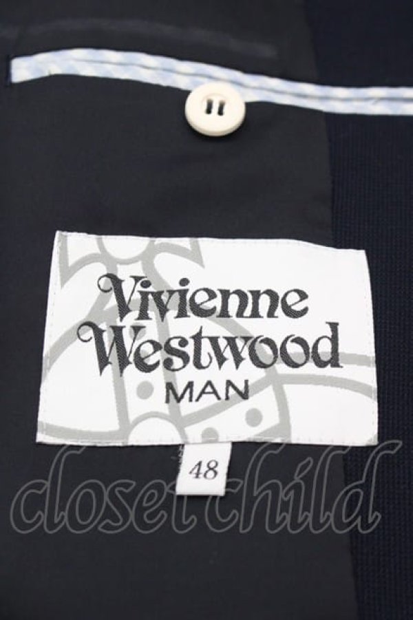 画像3: ヴィヴィアンウエストウッド MAN 中古 / 2ボタンジャケット 48 ネイビー  I-25-09-17-004-jc-HD-ZI (3)