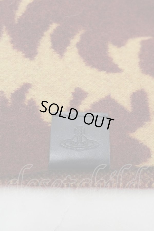 画像4: ヴィヴィアンウエストウッド 中古 / ボタニカル風プリント帽  ボルドーXブラウン  I-25-09-17-050-ha-HD-ZI (4)