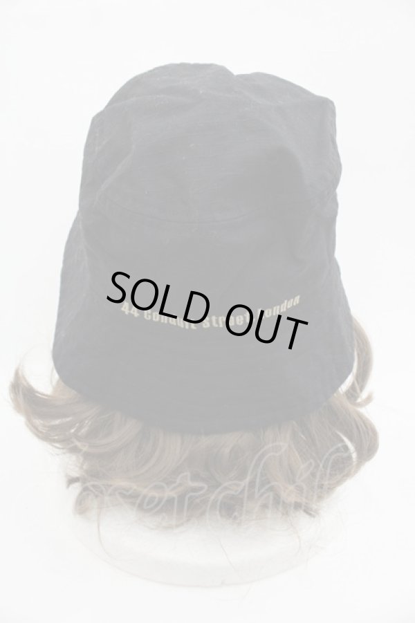 画像2: ヴィヴィアンウエストウッド 中古 / 刺繍バケットハット  黒Xゴールド  I-25-09-17-051-ha-HD-ZI (2)