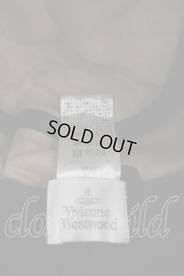 画像4: ヴィヴィアンウエストウッド 中古 / 刺繍バケットハット  黒Xゴールド  I-25-09-17-051-ha-HD-ZI (4)